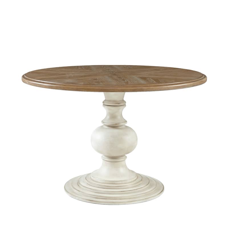 Madison Park Hemlock 46" Round Pedestal Dining Table Dining Table - On